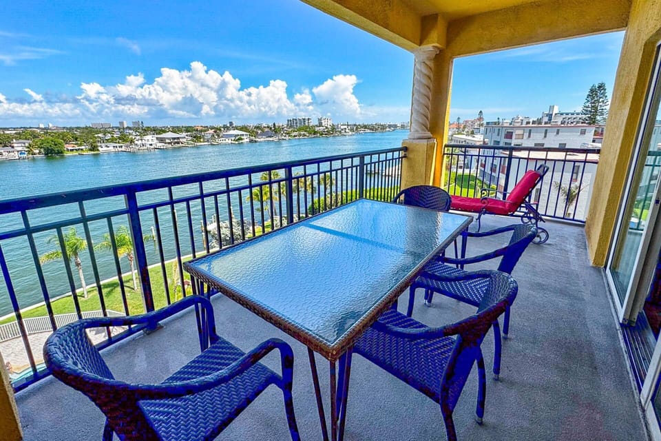 Private balcony with Boca Ciega Bay views