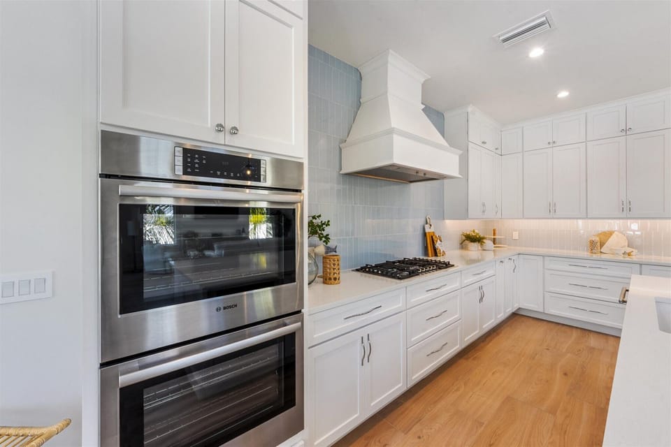 Bright kitchen with cooking essentials