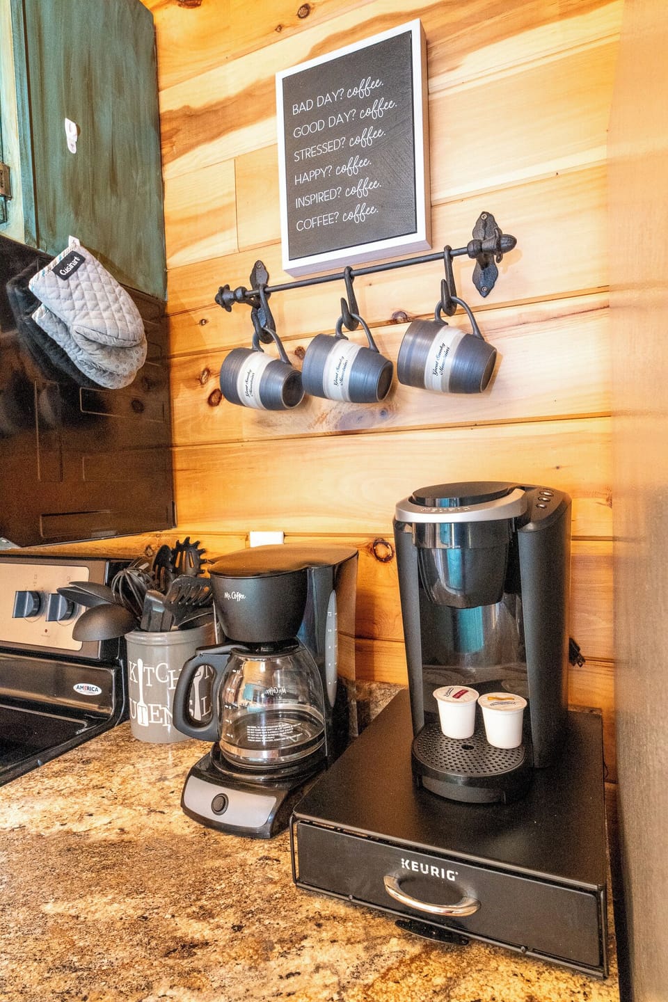 Bearman's Cabin's fully-equipped kitchen