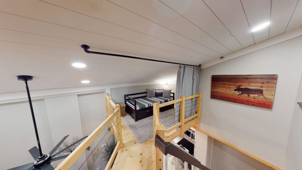 Indoors, Handrail, House, Loft, Bed