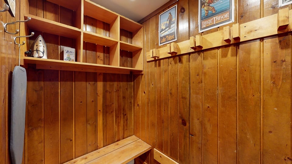 Indoors, Hardwood, Stained Wood, Bench, Furniture