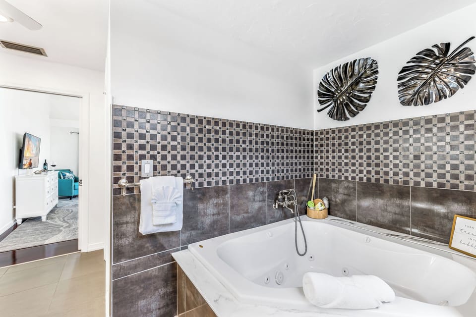 Jacuzzi tub and separate shower