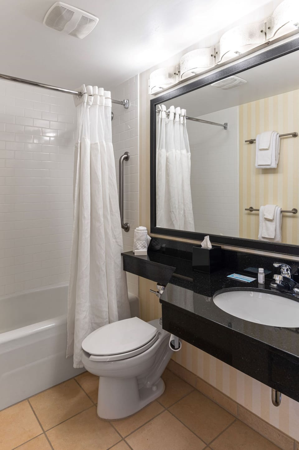 Hair dryer, towels