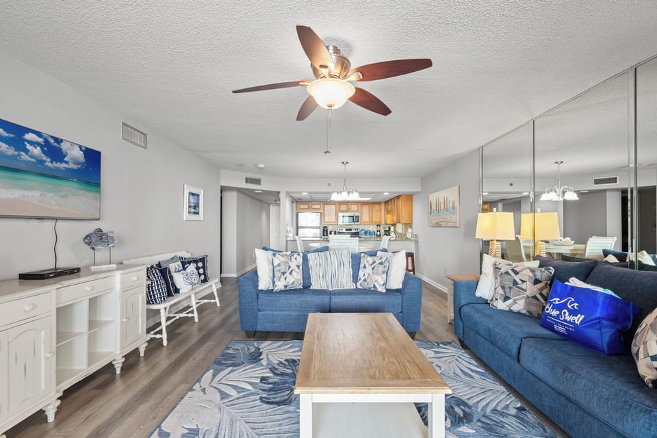 Condo, Multiple Beds, Balcony, Ocean View (Watercrest 906) | Living area | 42-inch flat-screen TV with digital channels
