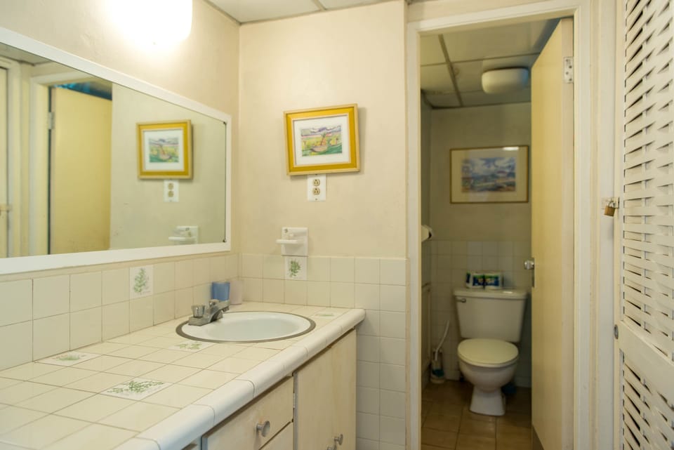 Studio, Multiple Beds, Kitchen, Ocean View | Bathroom | Combined shower/tub, hair dryer (on request), towels