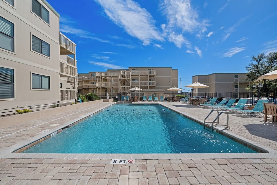 Take a cool dip in the sparkling pool.