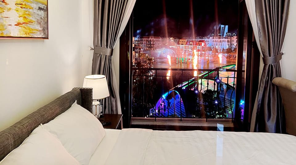 Panoramic Double Room, City View | Desk, blackout drapes, iron/ironing board, bed sheets