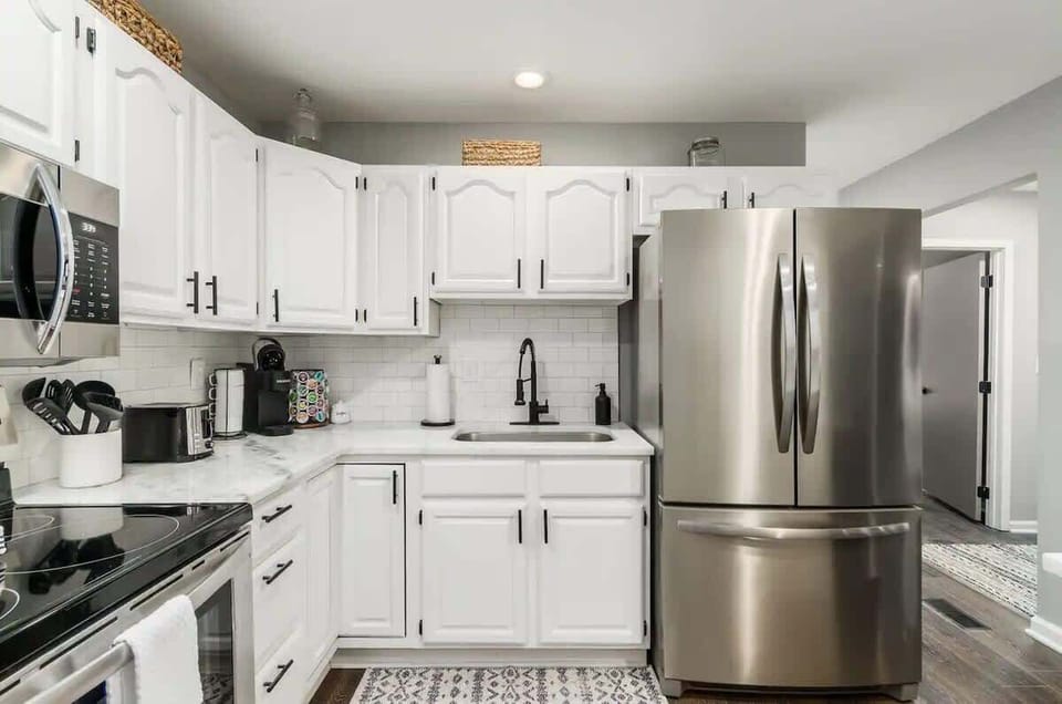 Lots of cabinets for storage