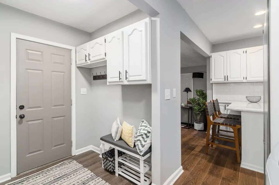 Hang your coats in this beautiful entry way