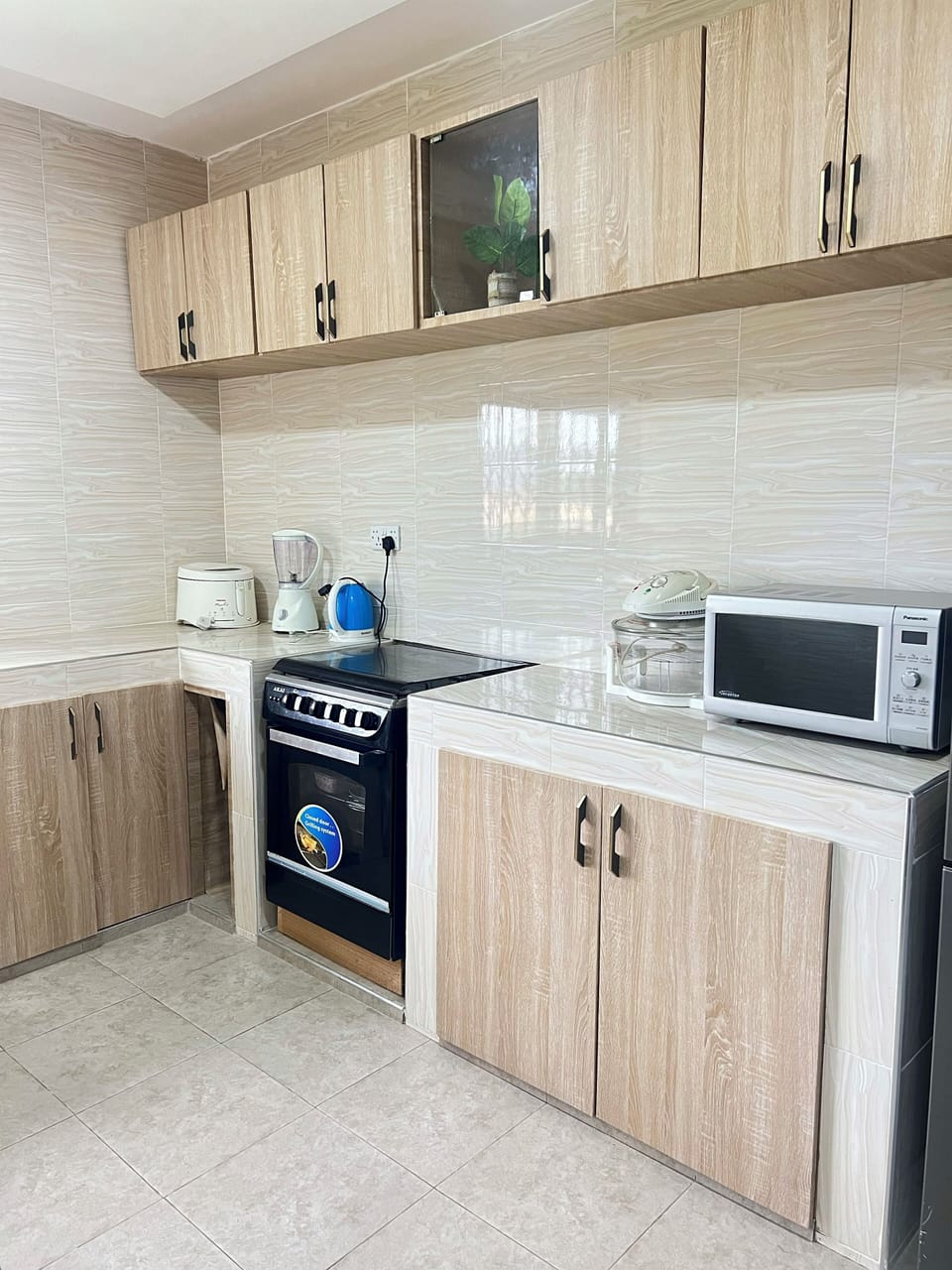 Deluxe Apartment, 2 Bedrooms | Private kitchen | Full-size fridge, microwave, rice cooker, cookware/dishes/utensils