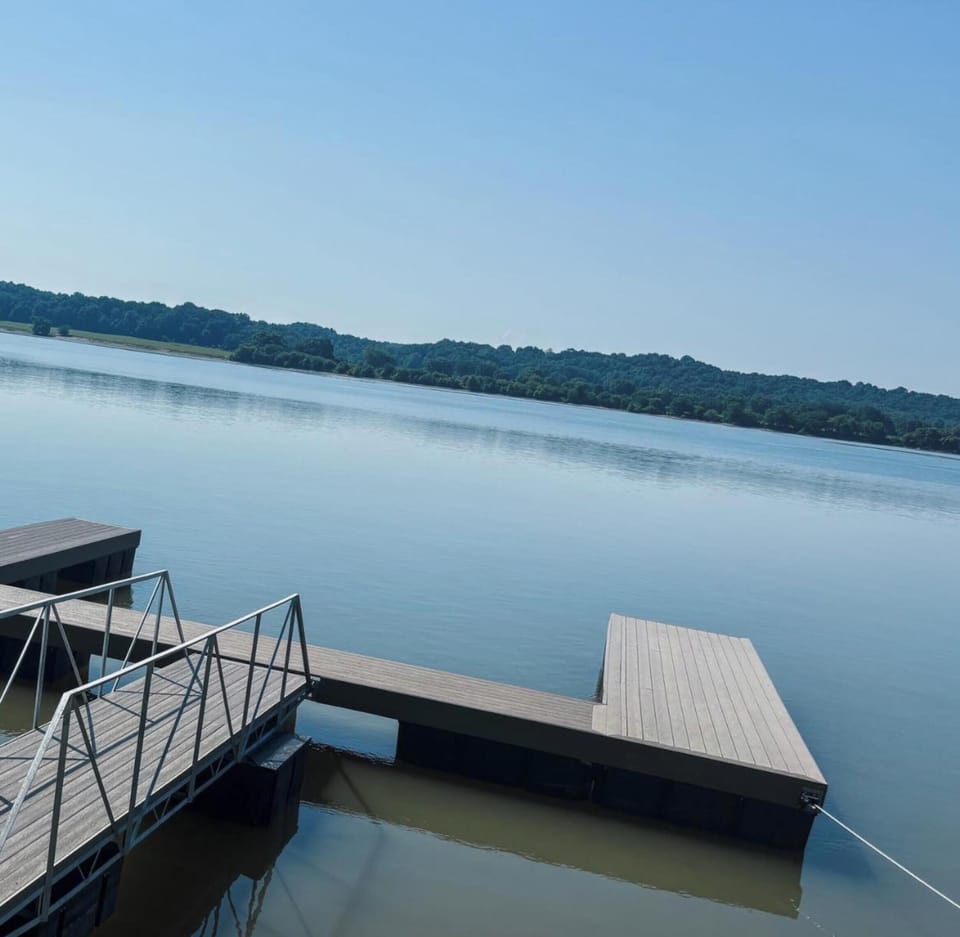 Boat Dock down in winter