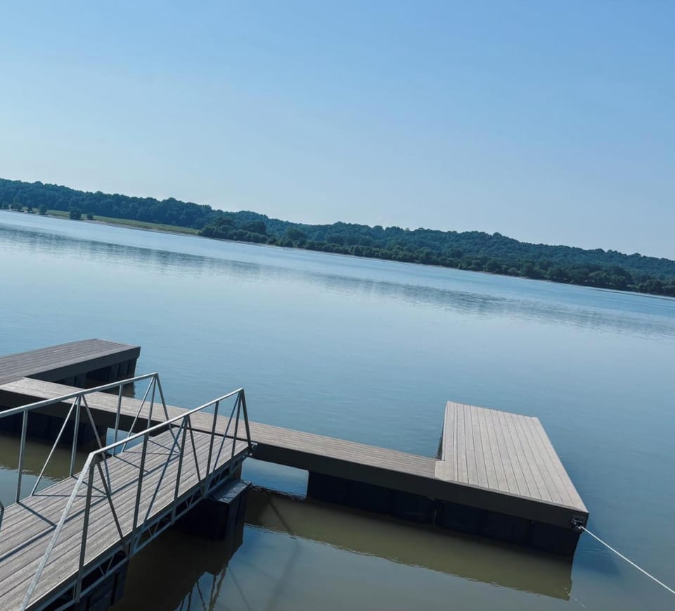 Boat Dock down in winter