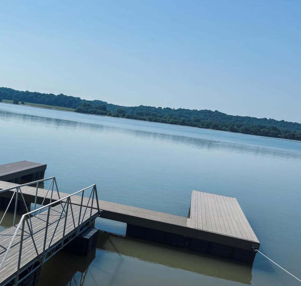 Boat Dock down in winter