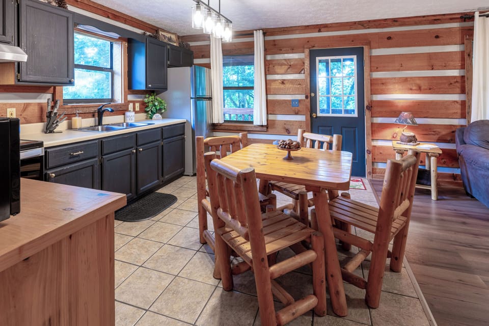 Enjoy warm and delicious meals surrounded by rustic charm and nature.