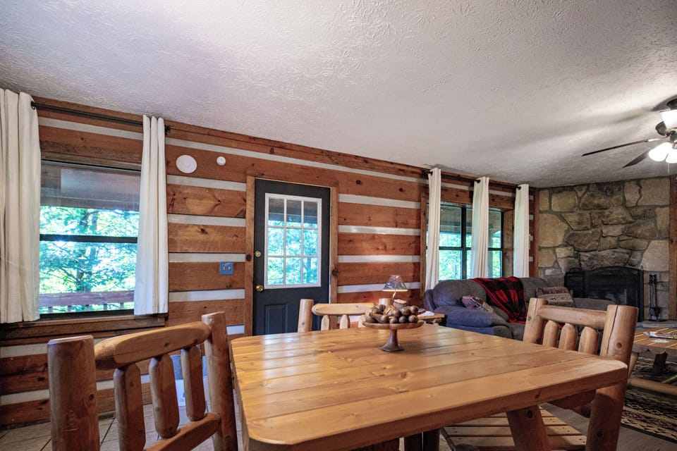Dining Area: Savor delicious meals together at the inviting dining table.