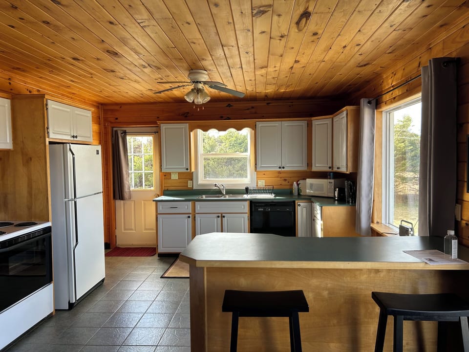 kitchen, Full laundry room off kitchen, with washer and dryer, clothesline
