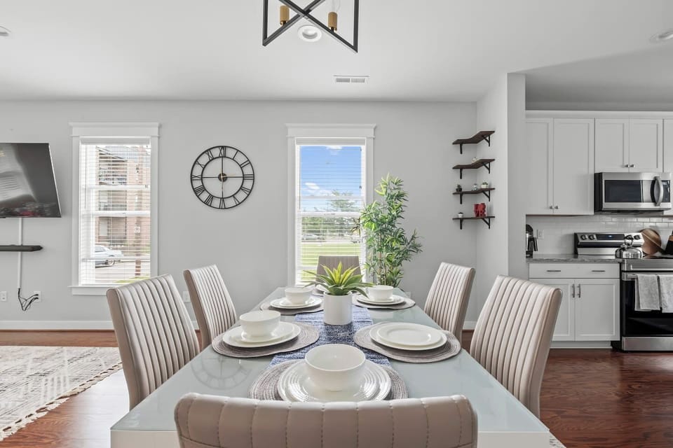 Experience the joy of shared meals on this welcoming dining table and create lasting memories.