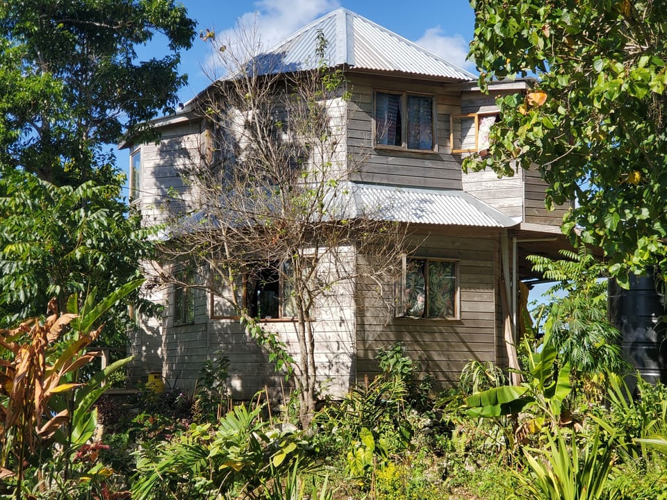 owner, builders house with downstairs bar and veranda over looking the sea