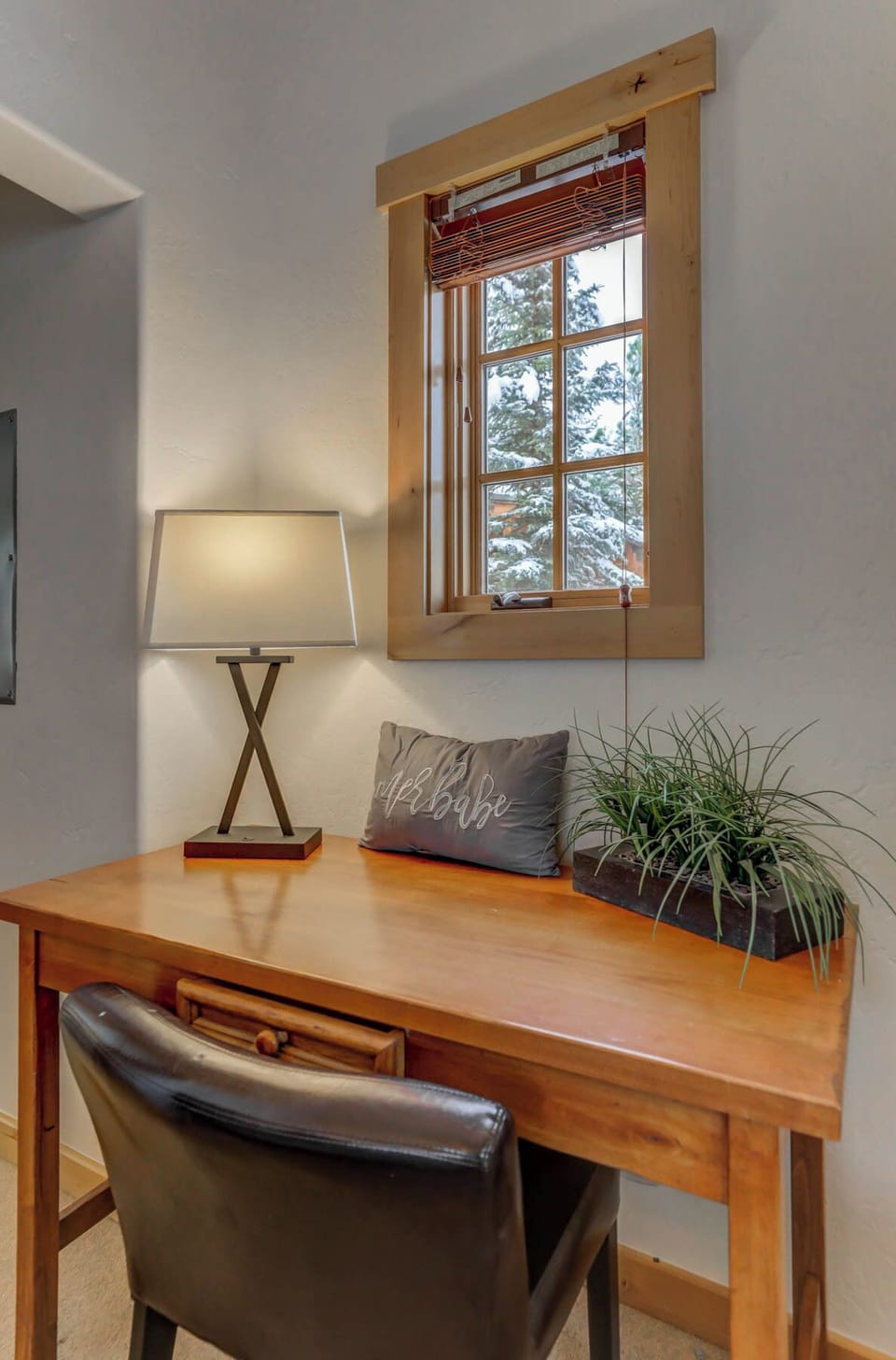 A dedicated workspace in the primary suite for those who need to productive during their stay!