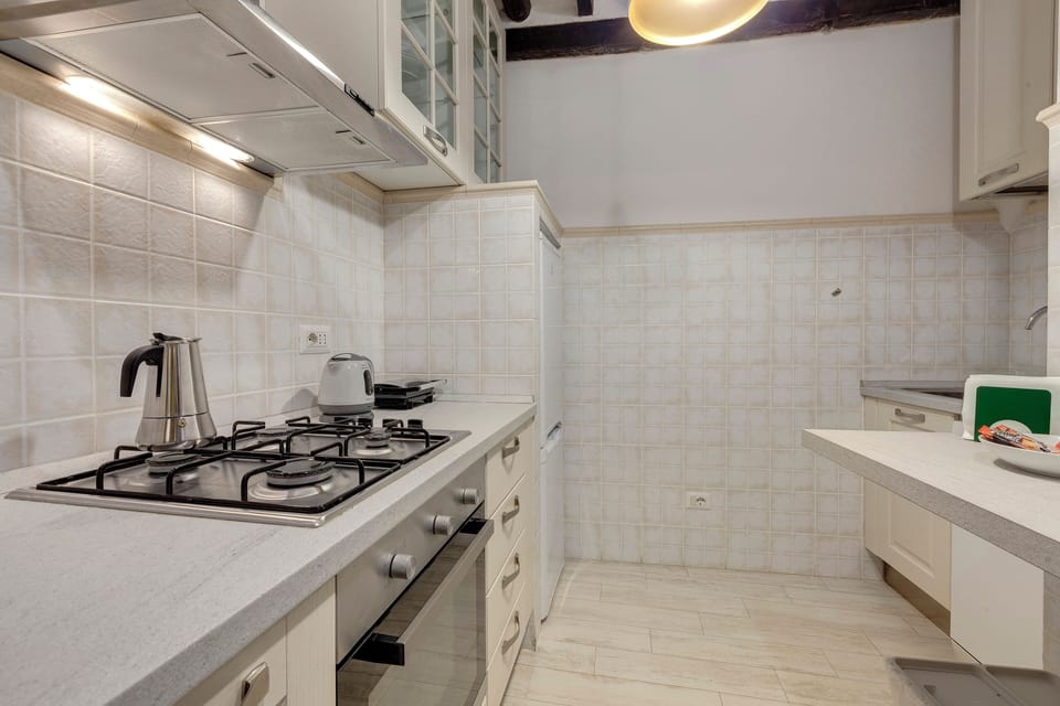Apartment | Private kitchen | Full-size fridge, microwave, oven, stovetop