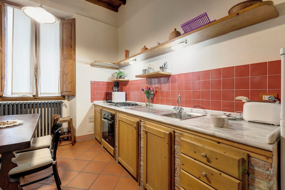 Apartment | Private kitchen | Full-size fridge, microwave, oven, stovetop