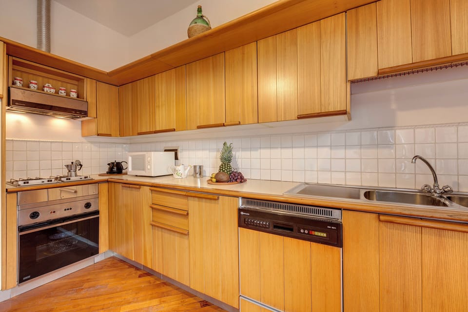 Apartment | Private kitchen | Full-size fridge, microwave, stovetop, electric kettle