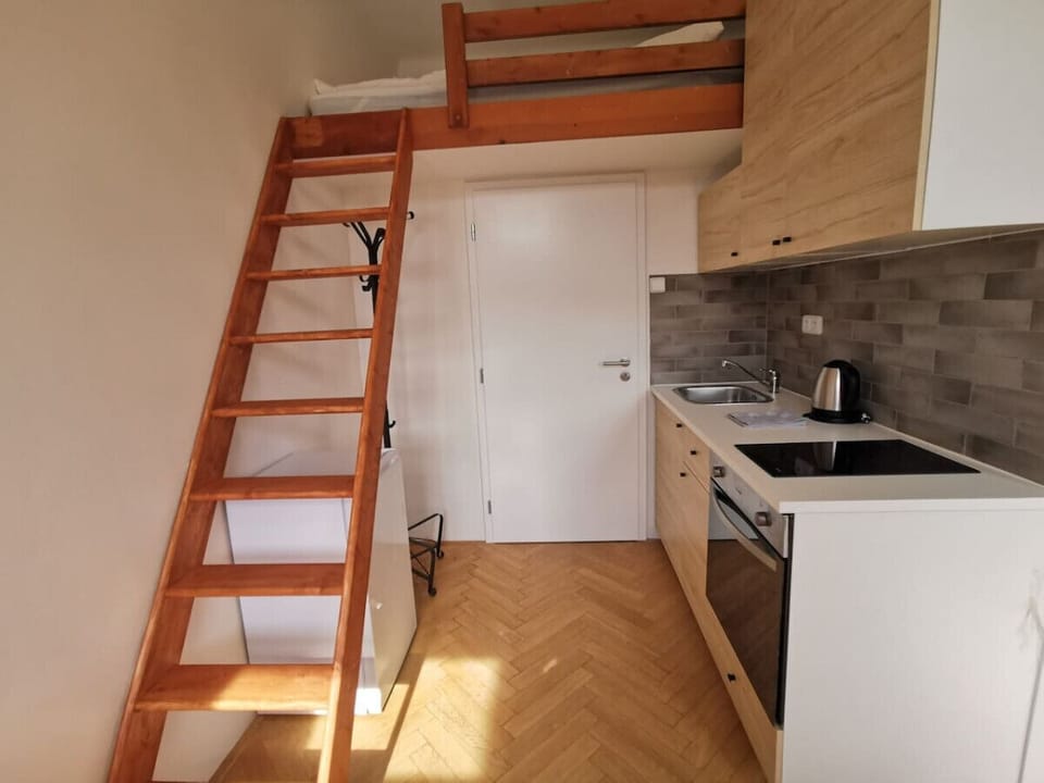 Stairs and Kitchen