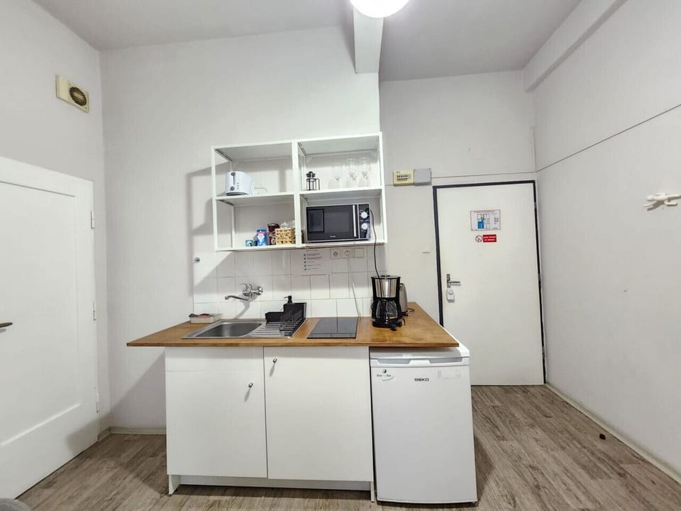 kitchen with cooking essentials