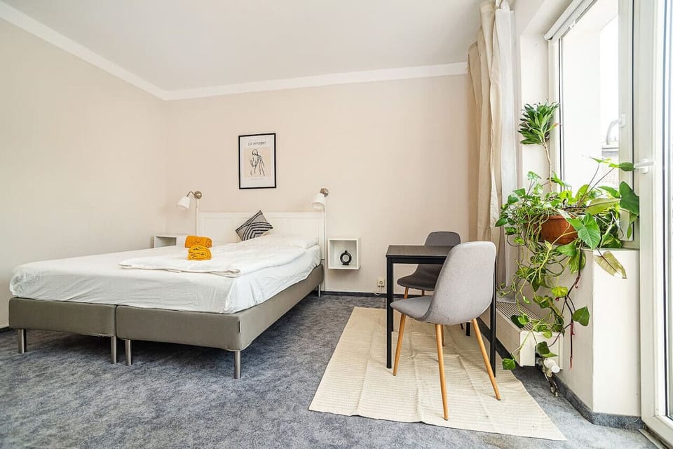 bedroom and desk