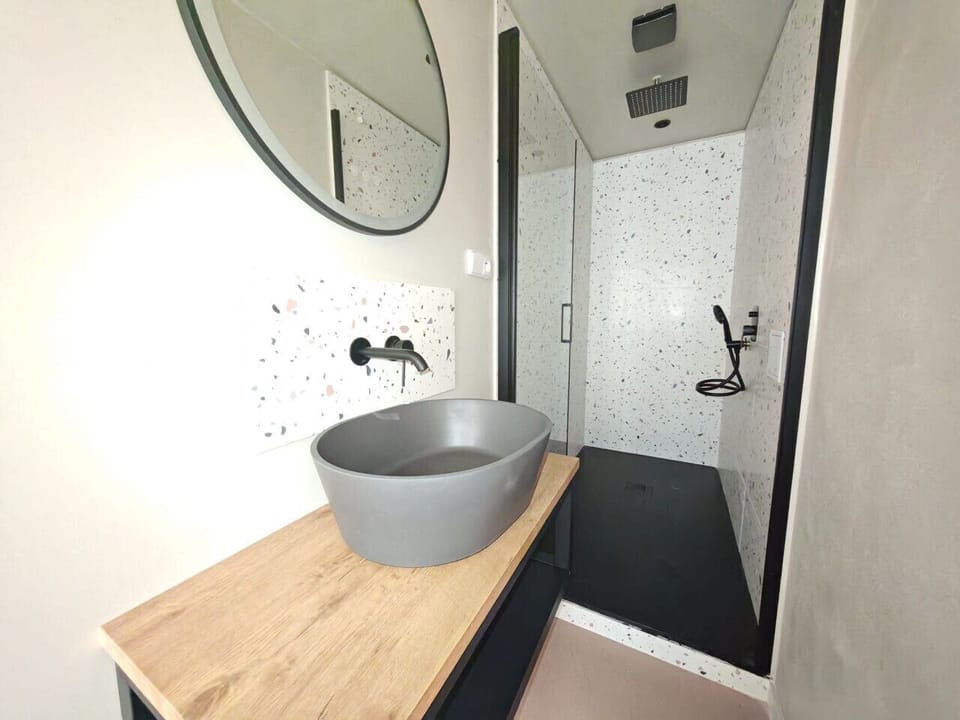 bathroom with big shower