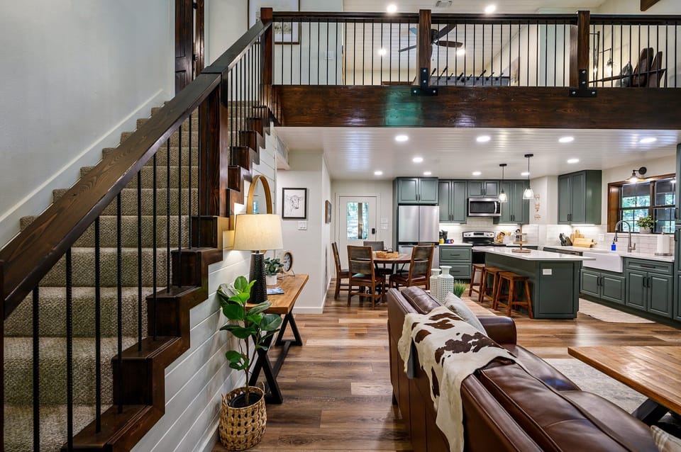 The spilt floor plan is perfect for friends or families.