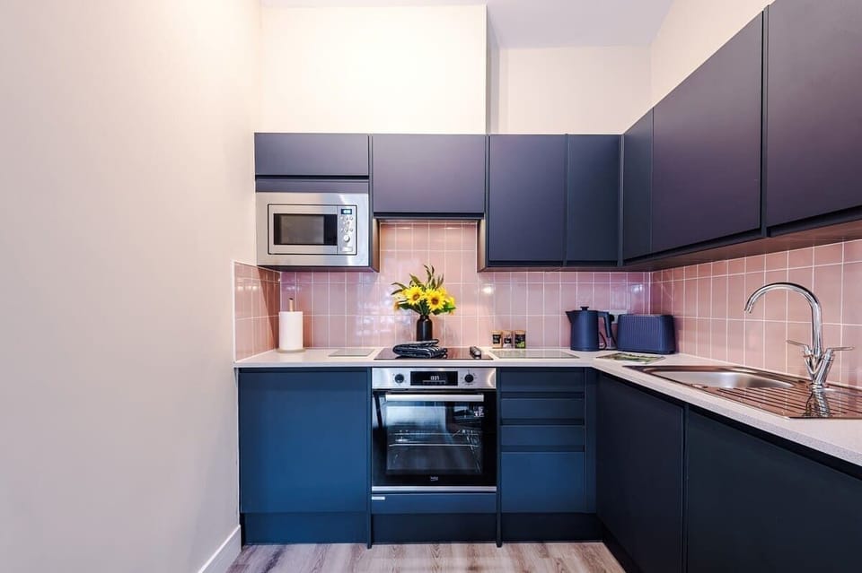 The fully equipped kitchen has everything you need for a long or short stay in Chester.