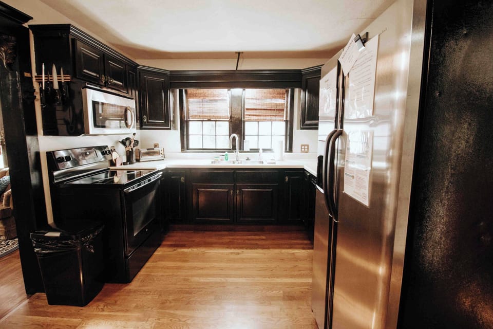 House, Multiple Beds, Fireplace, Mountain View (Fairy House) | Private kitchen | Fridge, microwave, oven, stovetop