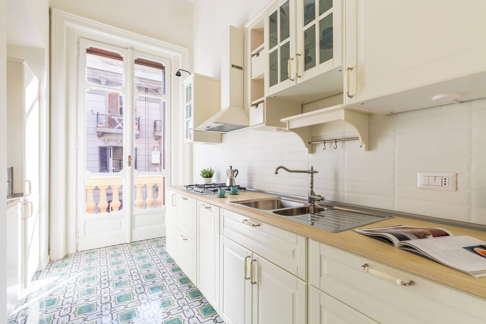 Apartment | Private kitchen | Fridge, microwave, stovetop, dishwasher