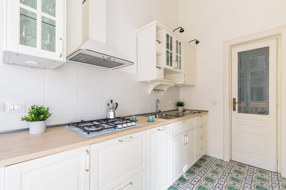 Apartment | Private kitchen | Fridge, microwave, stovetop, dishwasher