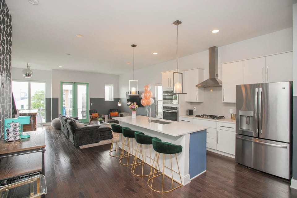 Toast to a good time as you chat around our beautiful kitchen island!