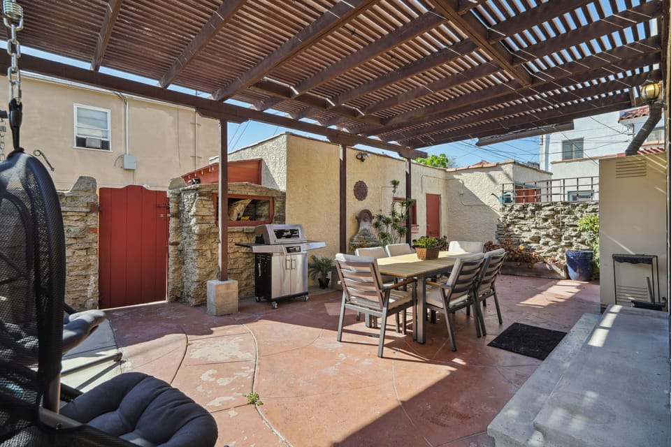 Patio Area with Dining Table and BBQ Grill