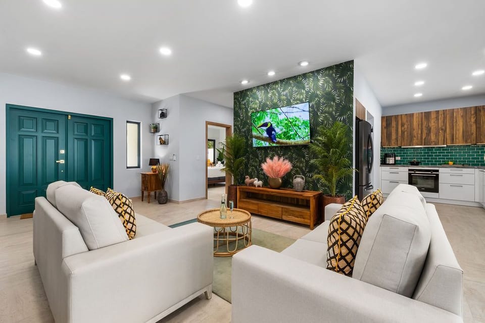 Spacious open-plan kitchen and living area