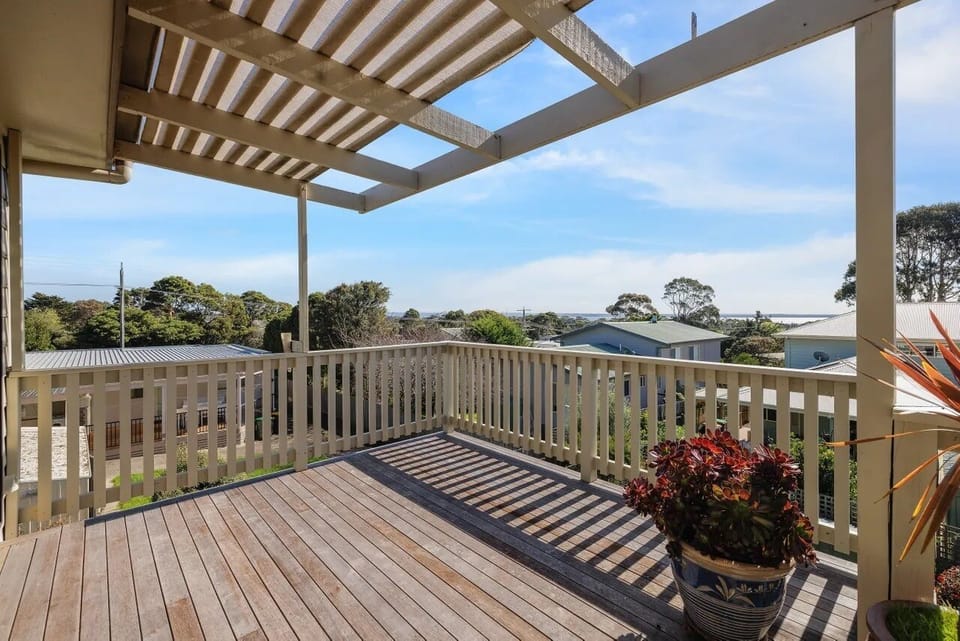 Sit and relax on the upstairs balcony