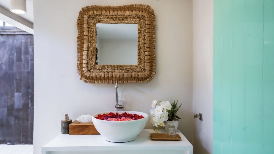 Basic Villa, Patio, Pool View | Bathroom | Free toiletries, towels, soap, shampoo