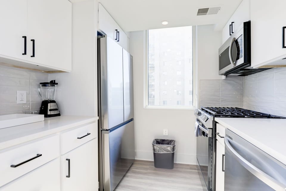 Refrigerator, gas range and oven