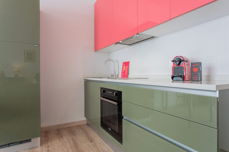 Apartment | Private kitchen | Fridge, oven, stovetop, electric kettle