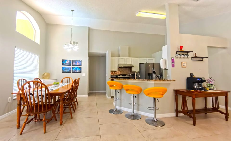 Spacious living room for group stays near Disney