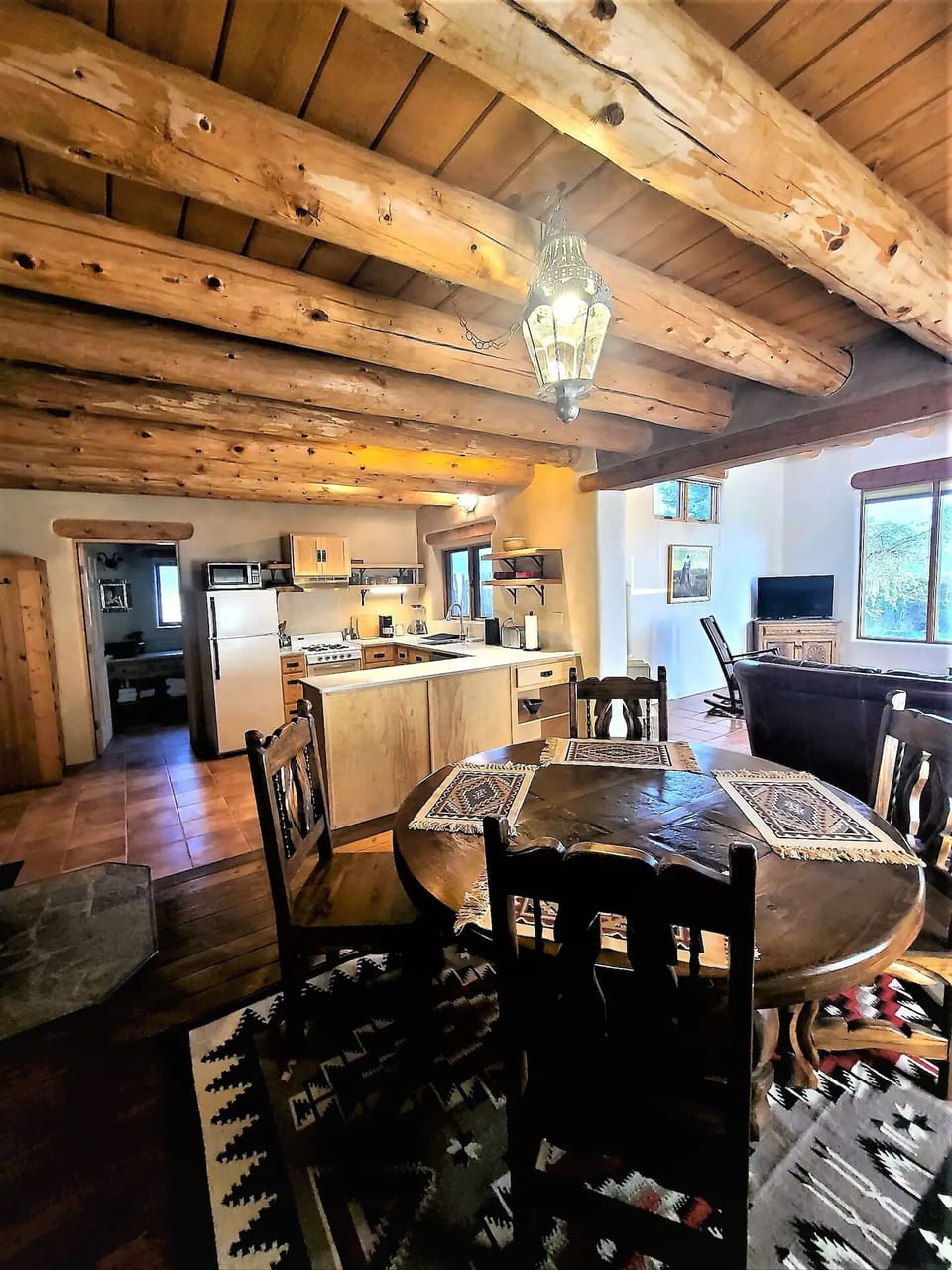 Dining area with view of the kitchen