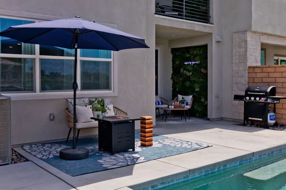 Dive into relaxation with a poolside retreat, grilling, and game fun awaits!