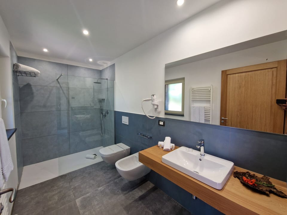 Shower, rainfall showerhead, hair dryer, bidet