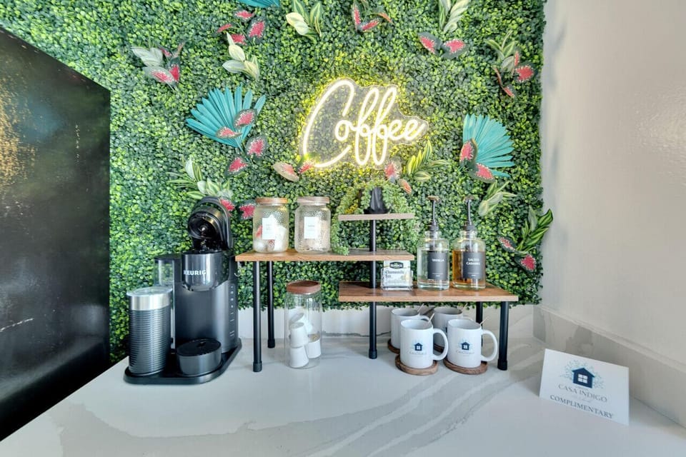Enjoy a cup of coffee at your personal coffee bar!