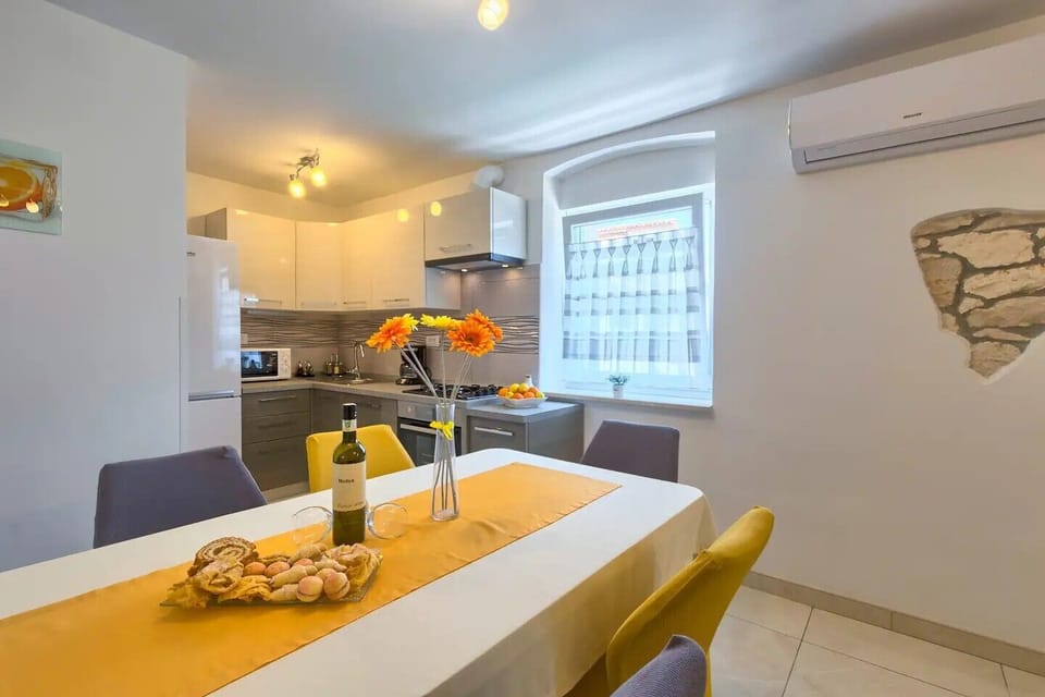 Dining room and kitchen