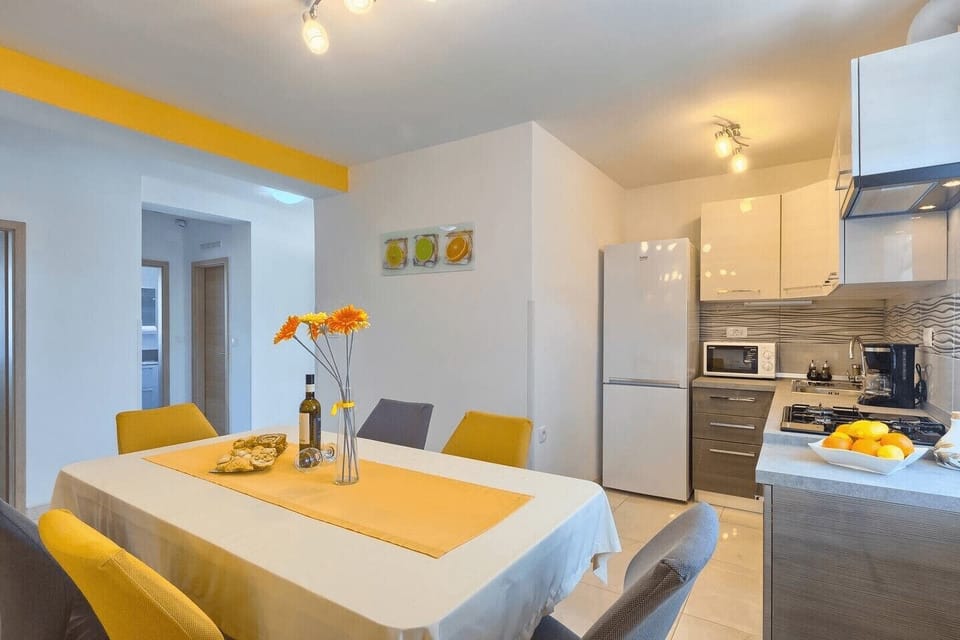 Dining room and kitchen