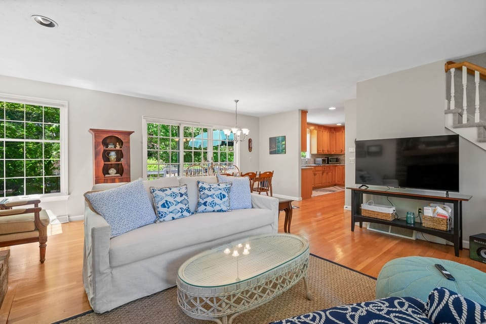 Comfy living room with flat screen TV